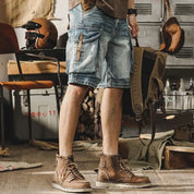 Bermuda Denimshorts med Flere Lommer - Antonn