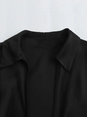 Elegant Damebluse Lavet af Satinsilkestof | Business-og Aftentøj - Tehila