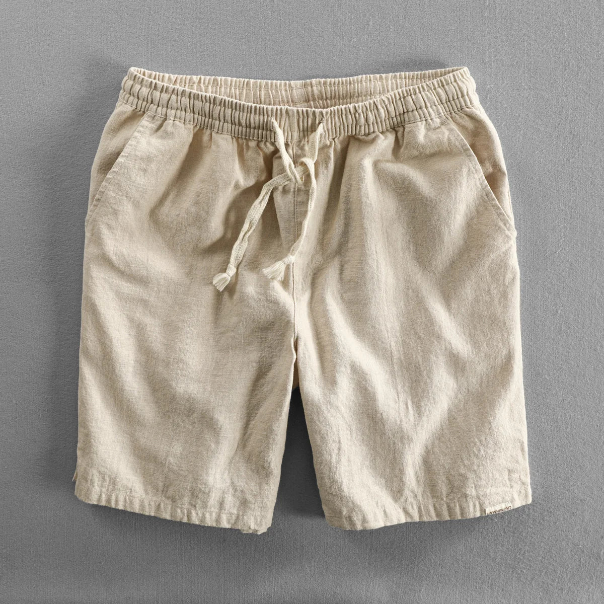 Åndbare Strandshorts i Hør i Slikfarver til Mænd - Matny