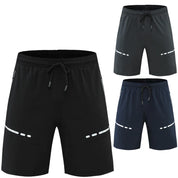 Træningsshorts til Mænd med Lynlåslommer | Slim Pasform Fitness Løbe- og Sommershorts - Evaldo
