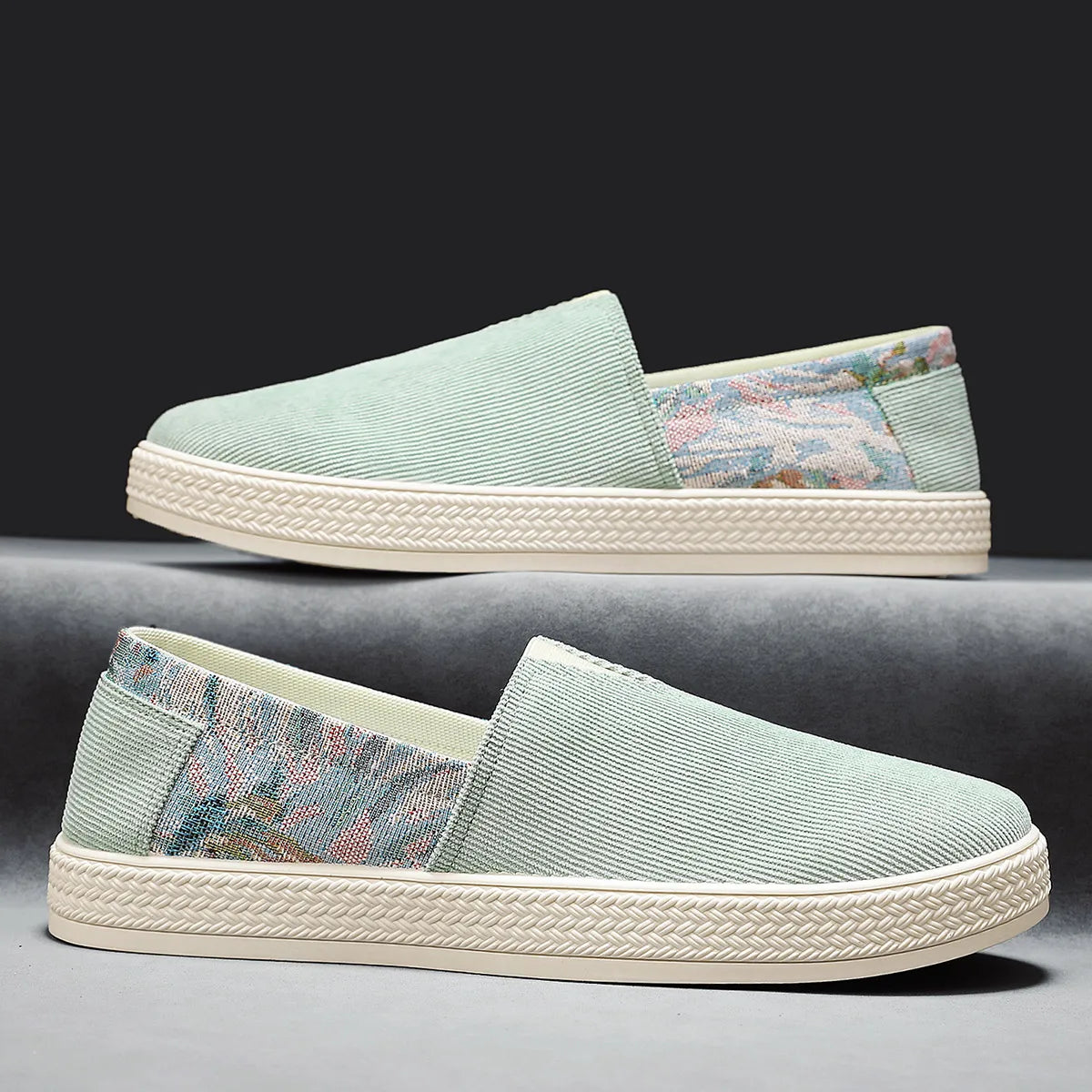 Letvægts Loafers i Canvas til Mænd til Forår og Sommer - Kiranno
