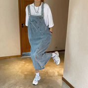 Falmet Overalls Denim kjole - Karila