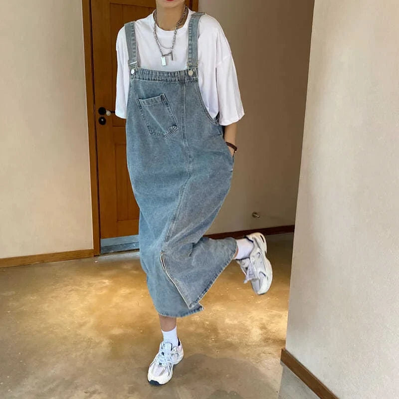 Falmet Overalls Denim kjole - Karila