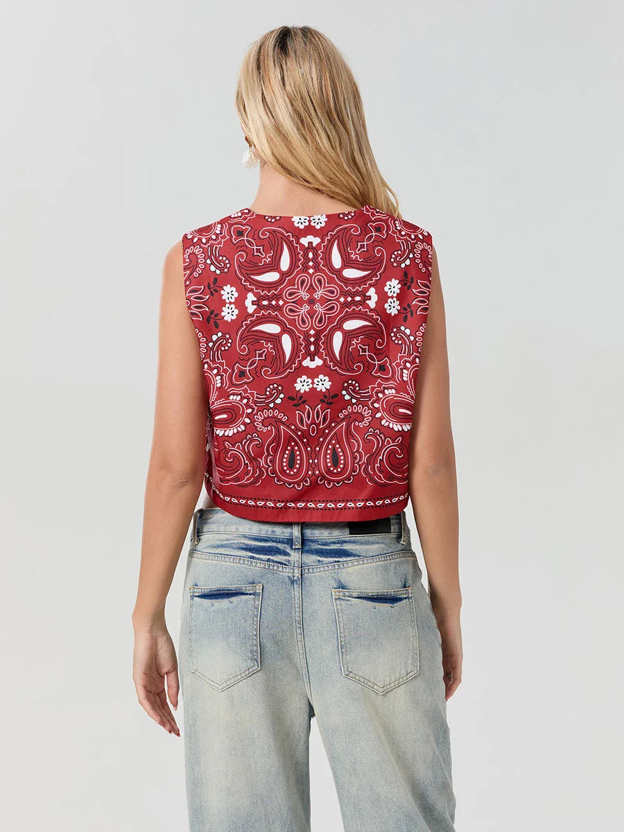 Y2k Bandana Streetwear Vest - Oriana