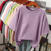 Bomuld basic plus-størrelse T-shirt til kvinder - Annika