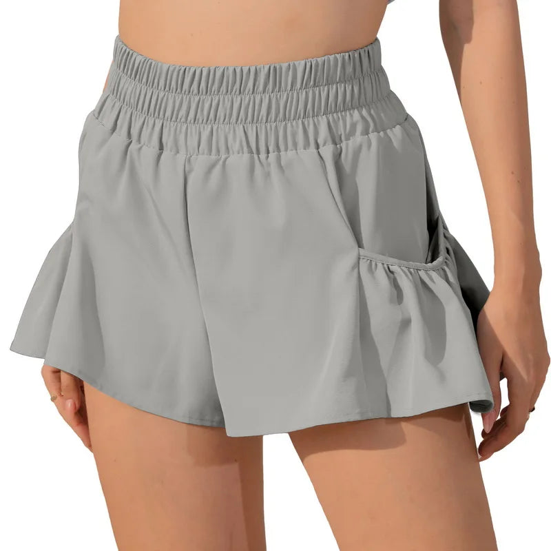 Sportsshorts til Kvinder med Flæser og Lommer | Yoga, Fitness, Fitnesscenter, Pilates - Casla