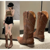 Knæhøje Retro Cowboystøvler til Kvinder | Forårs Kollektion - Lauisa