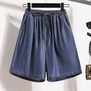 Lotus - Løse shorts i let denim