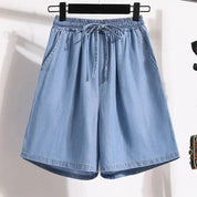 Lotus - Løse shorts i let denim