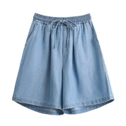 Lotus - Løse shorts i let denim