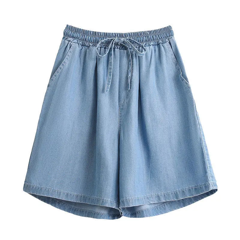 Lotus - Løse shorts i let denim