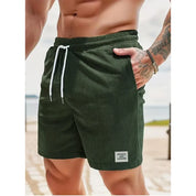 Veddy - Fløjls sommershorts med elastisk linning til mænd
