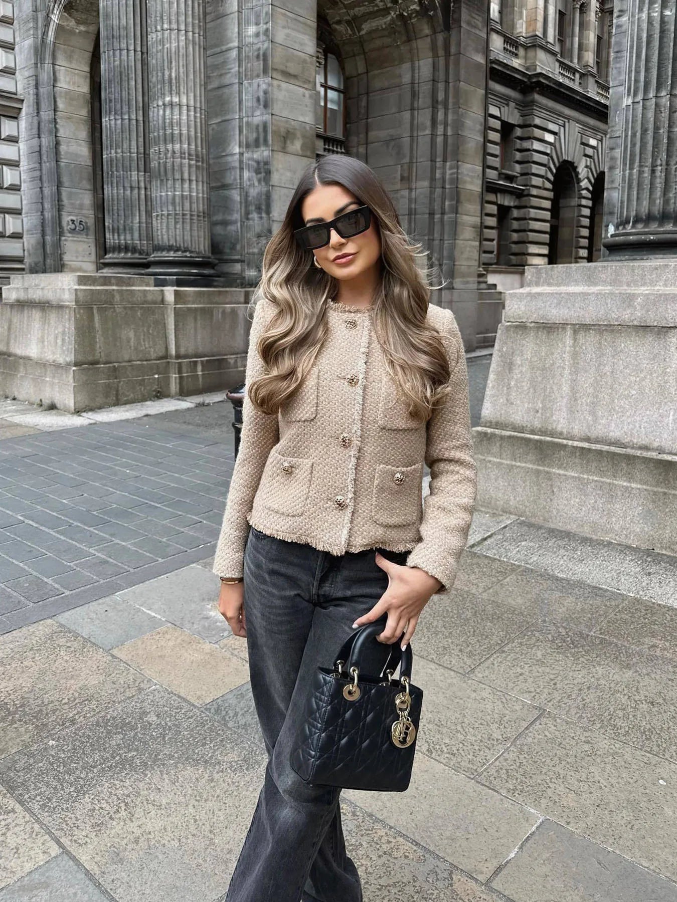 Kort tweed-jakke - Evani