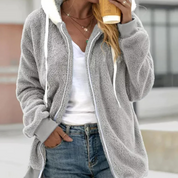 Fleece jakke med hætte - Kyla