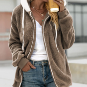 Fleece jakke med hætte - Kyla