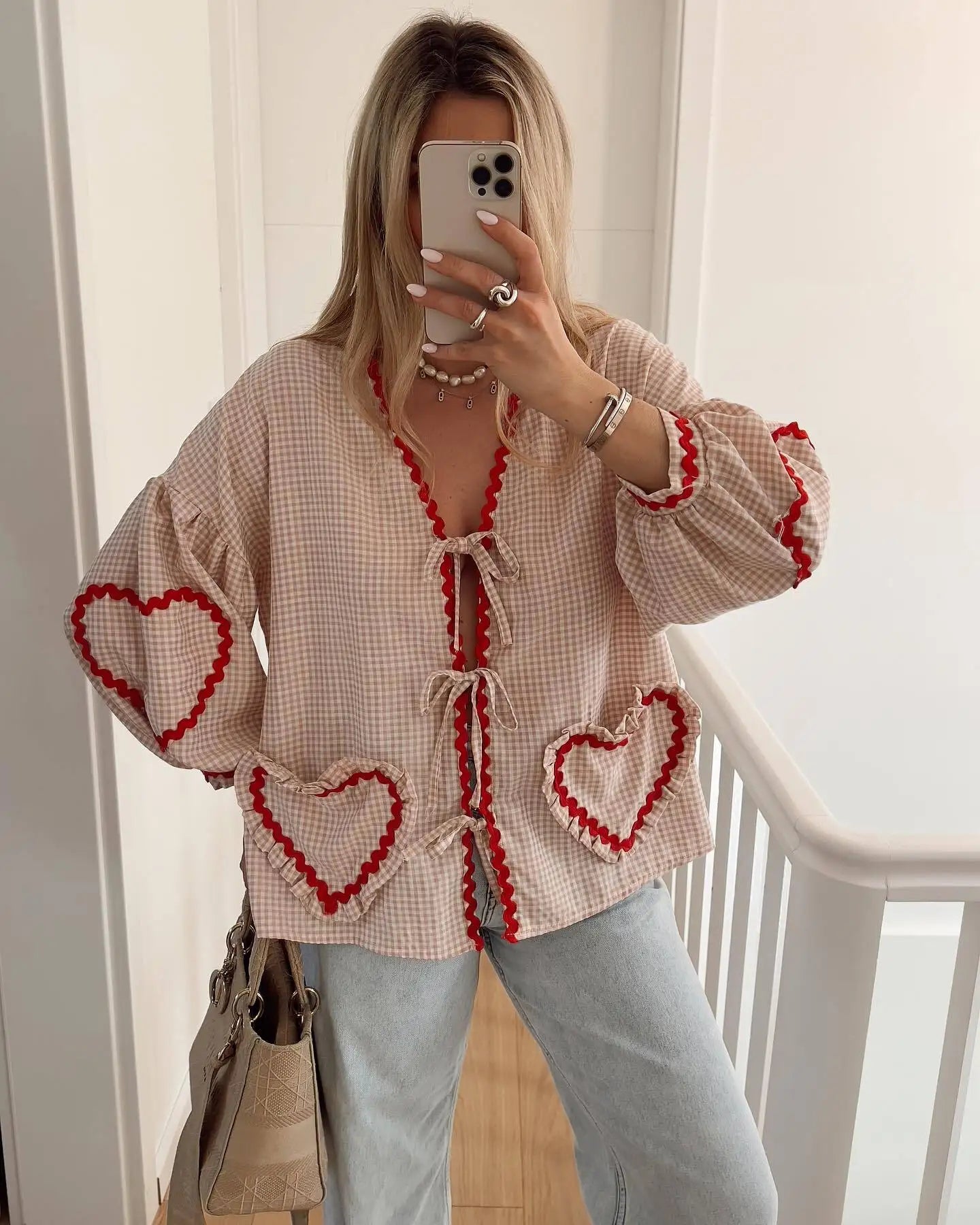 Vintage-Women-Loose-Heart-Pockets-Shirts-2024-Fashion-Ladies-Casual-V-Neck-Bow-Buttons-Blouses-for.webp