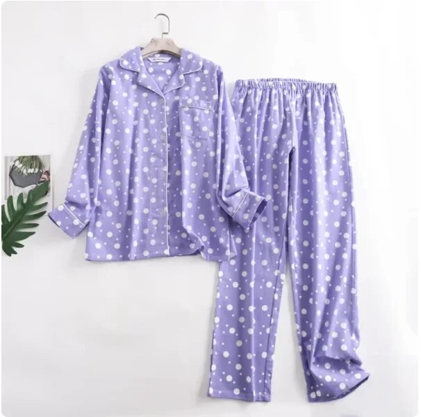 Pyjamassæt i bomuldsflonel - Jenna