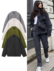 Hesula | Oversized bomberjakke i tweed til kvinder