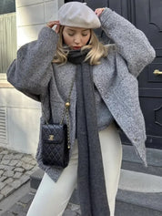 Hesula | Oversized bomberjakke i tweed til kvinder