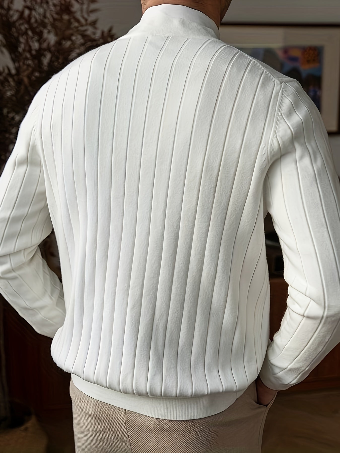 Klassisk strik cardigan til mænd med knaplukning - Marcus
