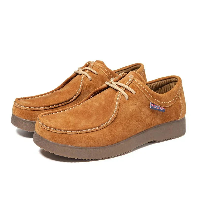 Casual Herre Loafers Lavet af Ruskind med Blonder - Collen