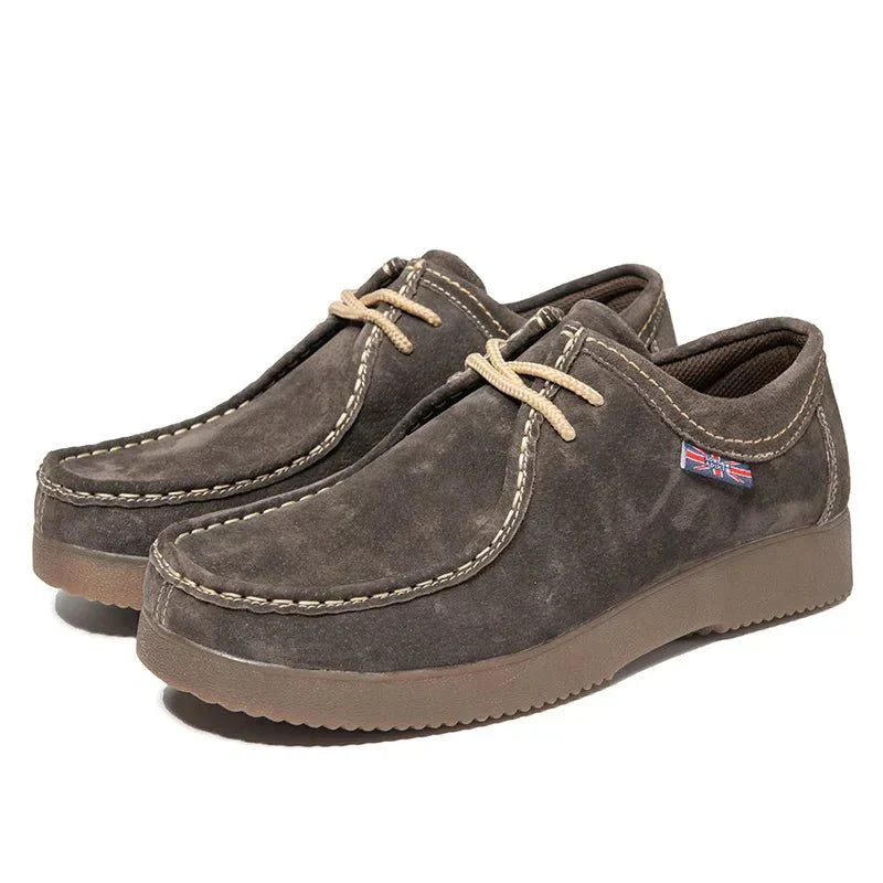 Casual Herre Loafers Lavet af Ruskind med Blonder - Collen