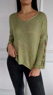 Hollow Design Casual Sweater - Justine