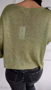 Hollow Design Casual Sweater - Justine