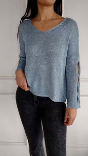 Hollow Design Casual Sweater - Justine