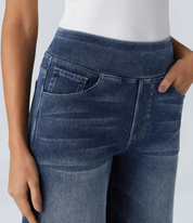 Højtaljede Jeans med Brede Ben og Strække til Kvinder - Otana
