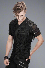 Gotisk Klippe T-shirt til Mænd | Edgy Streetwear-mode i en Trendy Stil - Omhar