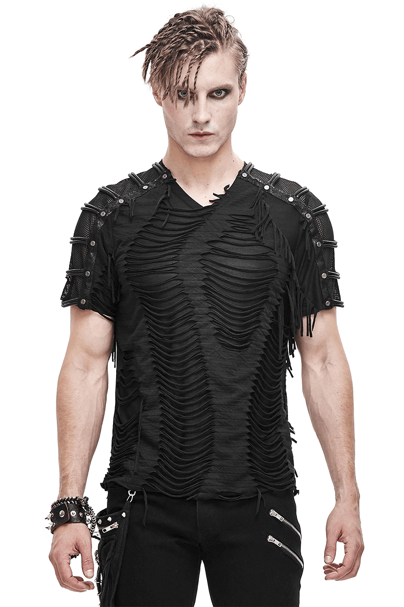 Gotisk Klippe T-shirt til Mænd | Edgy Streetwear-mode i en Trendy Stil - Omhar