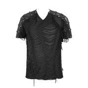 Gotisk Klippe T-shirt til Mænd | Edgy Streetwear-mode i en Trendy Stil - Omhar
