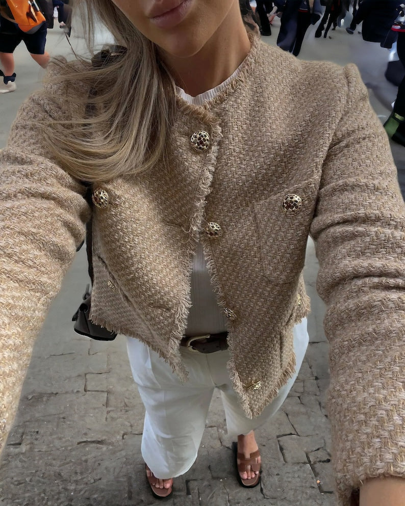 Kort tweed-jakke - Evani