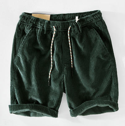 Carison | Fløjlsshorts med elastisk linning til mænd