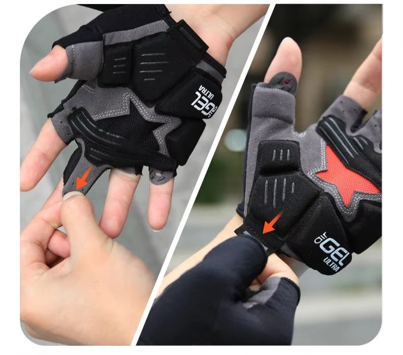 Åndbare MTB Landevejscykelhandsker med Gel Polstring - Breddi