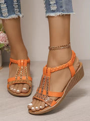 Bohemian Rhinestone Platform Sandaler til Kvinder | Forårs- og Sommerkollektion 2025 - Lanah