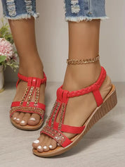 Bohemian Rhinestone Platform Sandaler til Kvinder | Forårs- og Sommerkollektion 2025 - Lanah