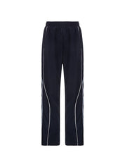 Stribede marineblå sporty baggy joggers - Trine