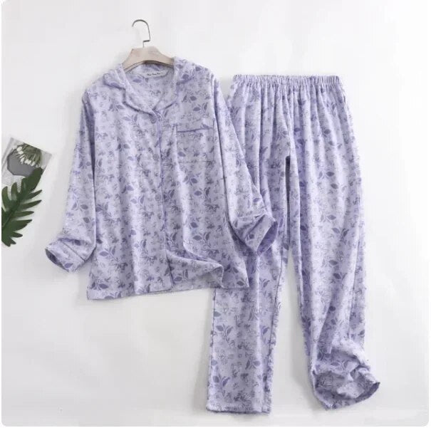 Pyjamassæt i bomuldsflonel - Jenna