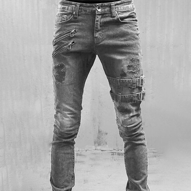 Slim Pasform Streetwear Herrejeans - Haroldz