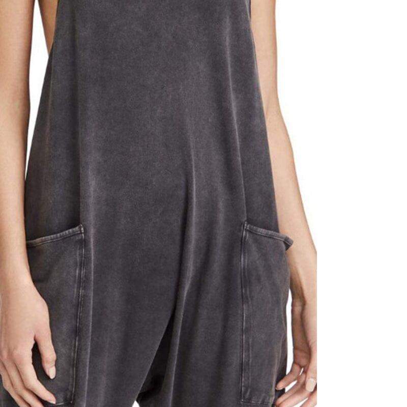 Ishani - Minimalistisk jumpsuit med lommer og V-udskæring