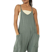 Ishani - Minimalistisk jumpsuit med lommer og V-udskæring