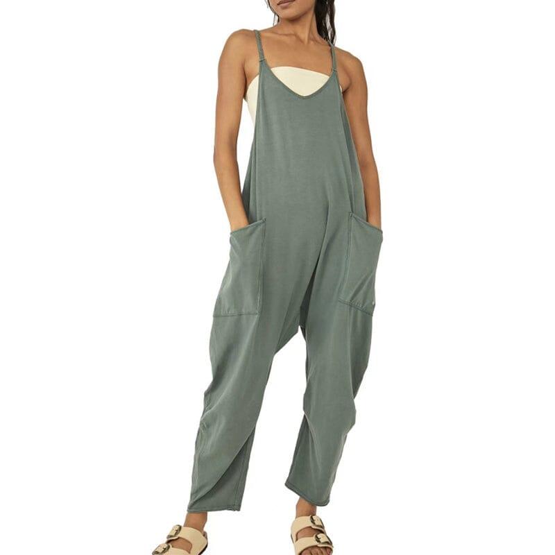 Ishani - Minimalistisk jumpsuit med lommer og V-udskæring