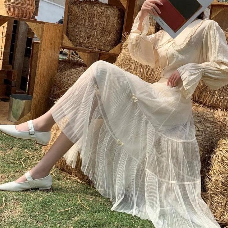Mesh Maxi-nederdel til kvinder - Sommer- og forårslook - Marjoria