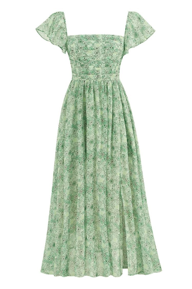 Blomsterprintet Damekjole med Slids | Forår 2025 Kollektion - Donatella