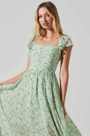 Blomsterprintet Damekjole med Slids | Forår 2025 Kollektion - Donatella