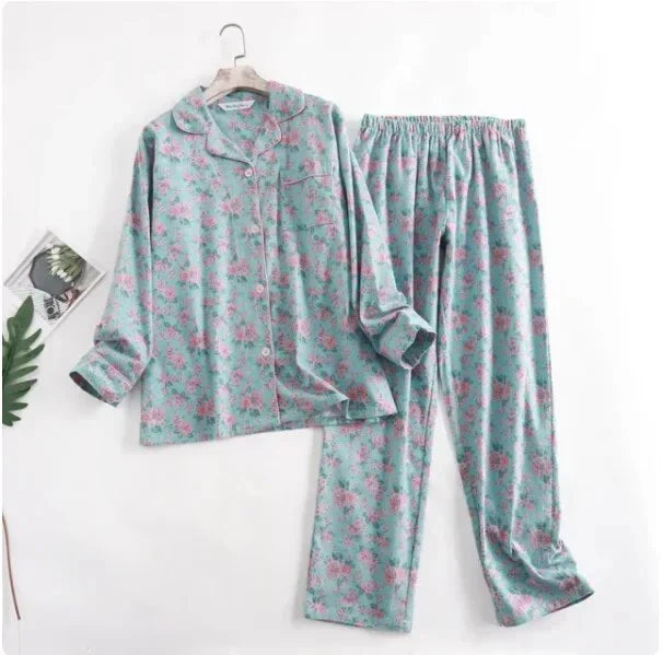 Pyjamassæt i bomuldsflonel - Jenna